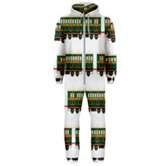 Trains Pattern Transportation Hooded Jumpsuit (men)  by Wegoenart