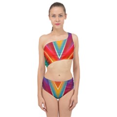 Colorful Background Art Pattern Spliced Up Two Piece Swimsuit by Wegoenart