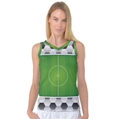 Background Sports Soccer Football Women s Basketball Tank Top by Wegoenart