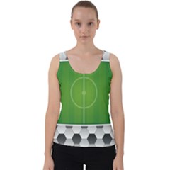 Background Sports Soccer Football Velvet Tank Top by Wegoenart