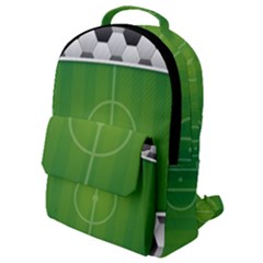 Background Sports Soccer Football Flap Pocket Backpack (small) by Wegoenart