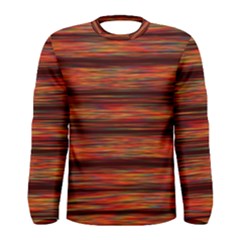 Colorful Abstract Background Strands Men s Long Sleeve Tee