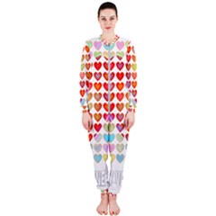 Valentine Valentines Day Card Love Onepiece Jumpsuit (ladies)  by Wegoenart