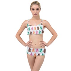 Background Colorful Abstract Layered Top Bikini Set