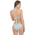 Plant Pattern Green Leaf Flora Tie It Up Bikini Set View2