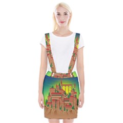 Mountain Village Village Medieval Braces Suspender Skirt by Wegoenart