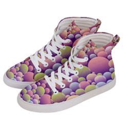 Abstract Background Circle Bubbles Women s Hi-top Skate Sneakers by Wegoenart