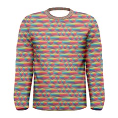 Background Abstract Colorful Men s Long Sleeve Tee
