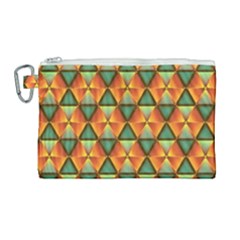 Background Triangle Abstract Golden Canvas Cosmetic Bag (large)