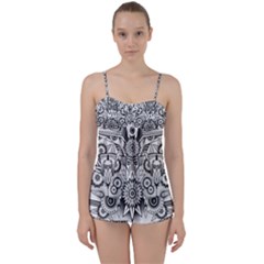 Forest Patrol Tribal Abstract Babydoll Tankini Set by Wegoenart