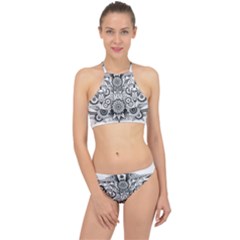 Forest Patrol Tribal Abstract Racer Front Bikini Set by Wegoenart