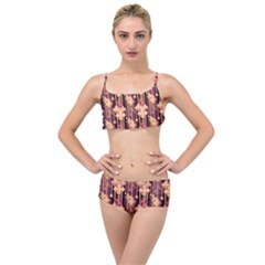 Seamless Pattern Pattern Layered Top Bikini Set