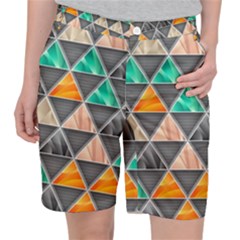 Abstract Geometric Triangle Shape Pocket Shorts by Wegoenart