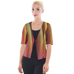 Abstract Background Colorful Cropped Button Cardigan by Wegoenart