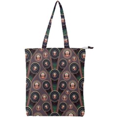 Background Abstract Pattern Green Double Zip Up Tote Bag by Wegoenart