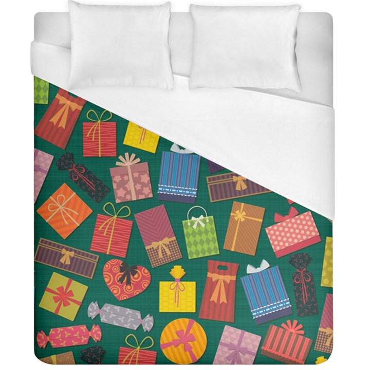 Presents Gifts Background Colorful Duvet Cover (California King Size)