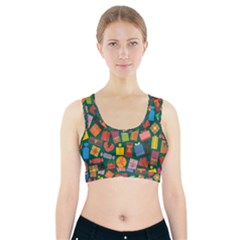 Presents Gifts Background Colorful Sports Bra With Pocket by Wegoenart