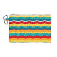 Retro Colors 60 Background Canvas Cosmetic Bag (large)