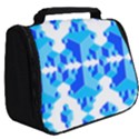 Blue Background Cubes Abstract Wallpapers Full Print Travel Pouch (Big) View2