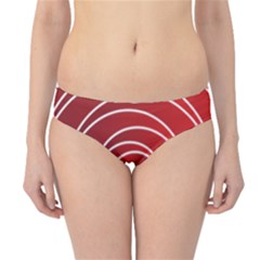 Background Circles Red Hipster Bikini Bottoms by Wegoenart