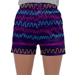Background Waves Abstract Background Sleepwear Shorts by Wegoenart