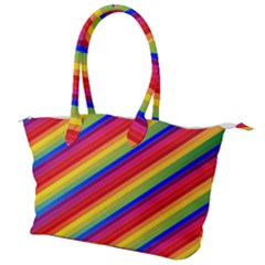 Rainbow Background Colorful Canvas Shoulder Bag by Wegoenart