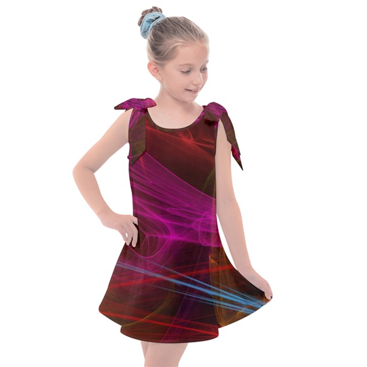 Background Abstract Colorful Light Kids  Tie Up Tunic Dress