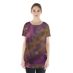 Space Orbs Stars Abstract Sky Skirt Hem Sports Top by Wegoenart