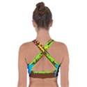 Illustration Abstract Graphic Cross Back Sports Bra View2