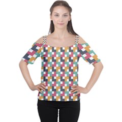 Background Abstract Geometric Cutout Shoulder Tee