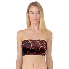 Lava Cracked Background Fire Bandeau Top by Wegoenart