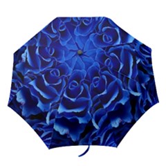 Blue Roses Flowers Plant Romance Folding Umbrellas by Wegoenart