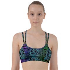 Abstract Background Rainbow Metal Line Them Up Sports Bra by Wegoenart