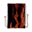 Smoke Flame Abstract Orange Red Drawstring Bag (Small) View2