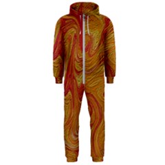 Texture Pattern Abstract Art Hooded Jumpsuit (Men) 