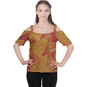 Texture Pattern Abstract Art Cutout Shoulder Tee View1