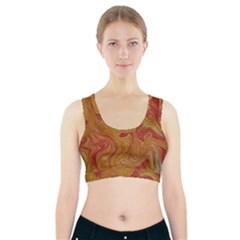 Texture Pattern Abstract Art Sports Bra With Pocket
