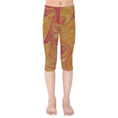 Texture Pattern Abstract Art Kids  Capri Leggings 