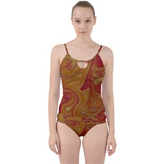 Texture Pattern Abstract Art Cut Out Top Tankini Set