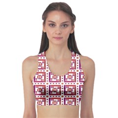 Background Abstract Square Sports Bra by Wegoenart