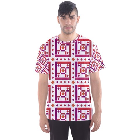 Background Abstract Square Men s Sports Mesh Tee by Wegoenart