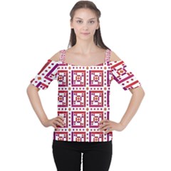Background Abstract Square Cutout Shoulder Tee