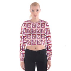 Background Abstract Square Cropped Sweatshirt