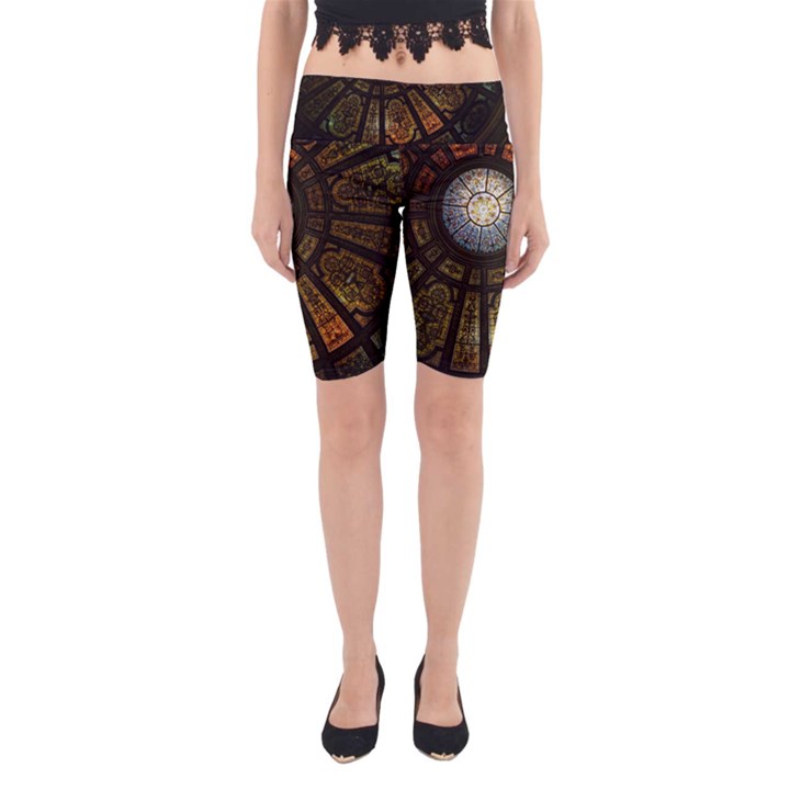 Art Ceiling Dome Pattern Yoga Cropped Leggings