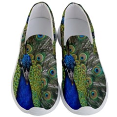 Peacock Close Up Plumage Bird Head Men s Lightweight Slip Ons by Wegoenart