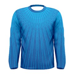 Blue Rays Background Image Men s Long Sleeve Tee