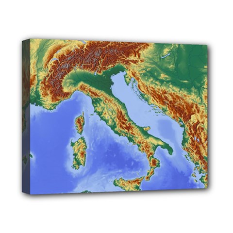 Italy Alpine Alpine Region Map Canvas 10  x 8  (Stretched)