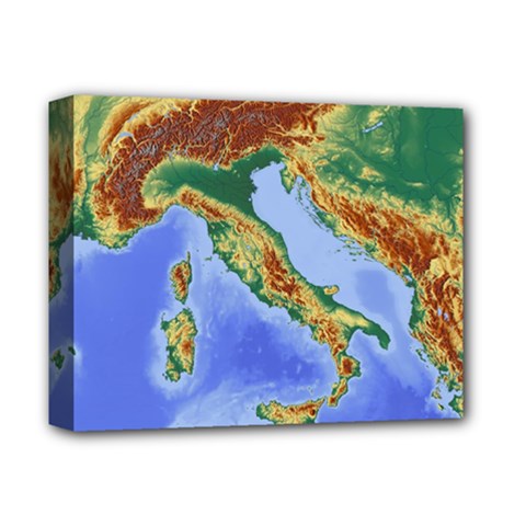 Italy Alpine Alpine Region Map Deluxe Canvas 14  x 11  (Stretched)