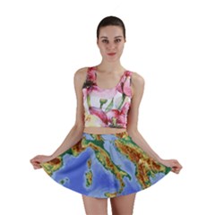 Italy Alpine Alpine Region Map Mini Skirt