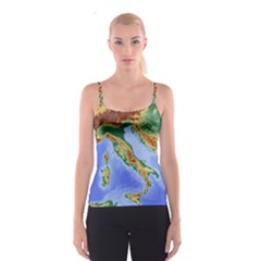 Italy Alpine Alpine Region Map Spaghetti Strap Top